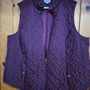 Croft & Barrow Plum Quilted Vest